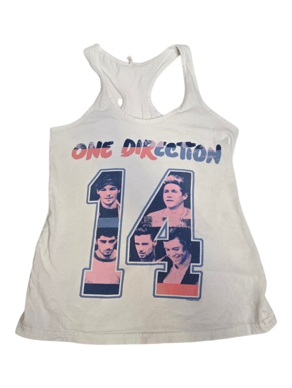 ONE DIRECTION 2014 Where We Are tour merch white racerback tank top S